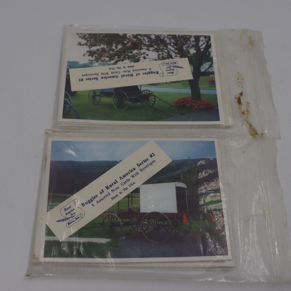 Vintage Amish Buggy Blank Note Cards with Envelopes Lot of 2 Packs of 6